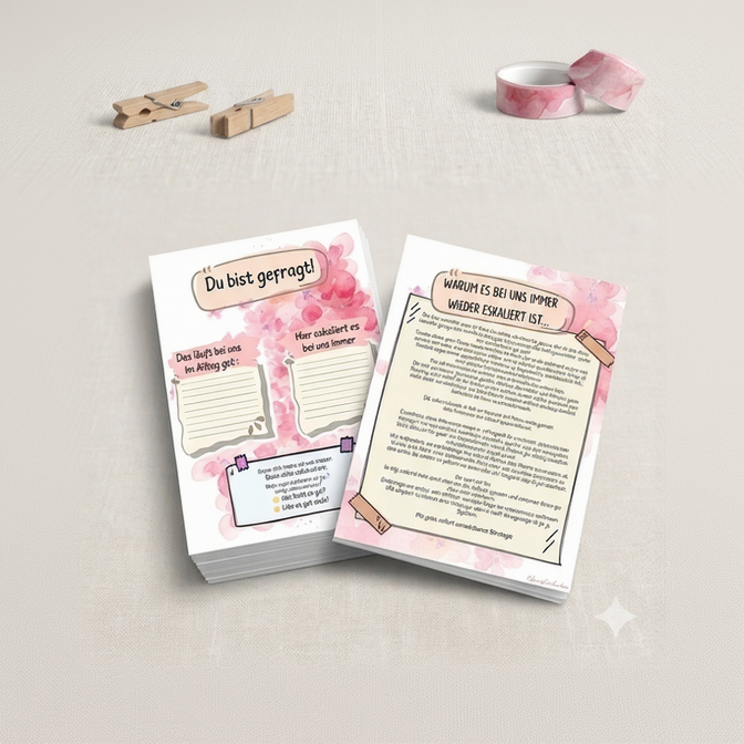 Das GlanzGedanken Entlastungs-Bundle: Karten-Set + Workbook-System (Inkl. 1-Satz-Methode)