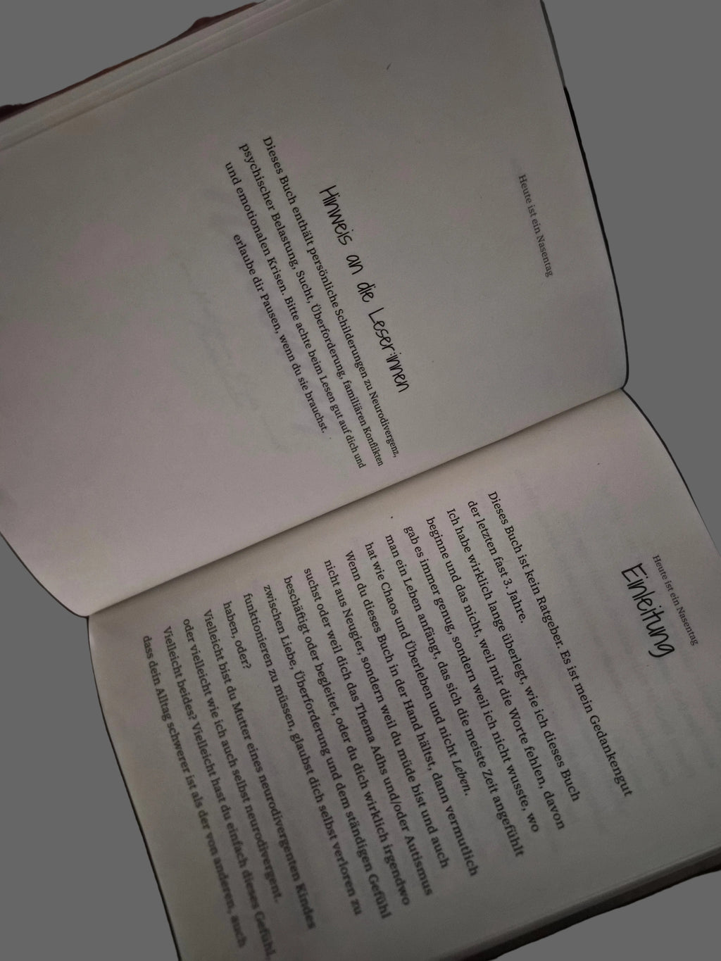 Heute ist ein Nasentag – Zwischen Meltdown, Chaos und Mutterliebe | SOFTCOVER